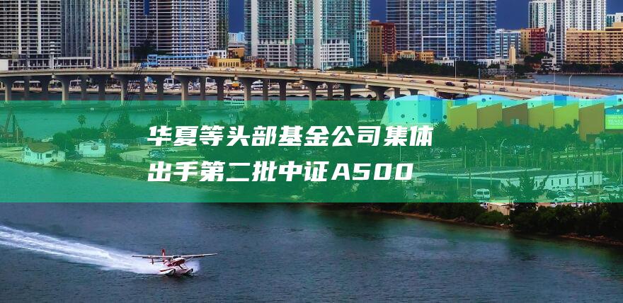 华夏等头部基金公司集体出手第二批中证A500ETF正式获批-日常分享