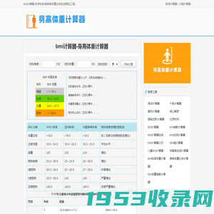 身高体重计算器_bmi计算器在线计算 - bmi计算器